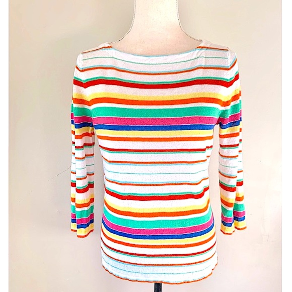 Vintage Ralph Lauren Jewel Tone Striped Top•Size Medium